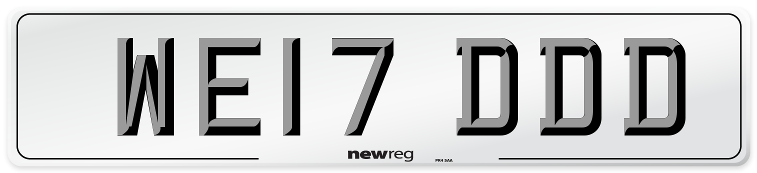 WE17 DDD Number Plate from New Reg